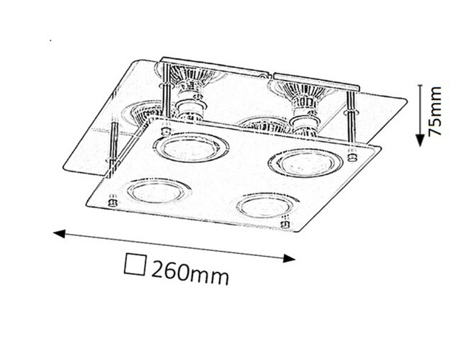 Svietidlo NAOMI - GU10/ 4x max 15W, IP20 - 2511