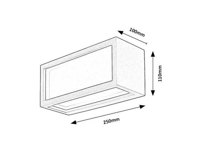 Svietidlo LUBLIN - 10W, 480lm, IP54 - 77099