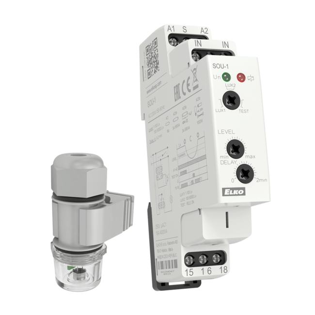 Súmrakový senzor, ELKO, SOU-1/230V + čidlo AC 230V
