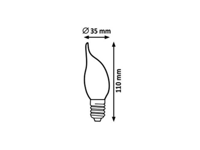Žiarovka LED-filament E14, 4W, 2700K - 79145