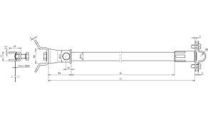 DEHNiso držiak izolovaný Rd16 (50-300) L 530 NIRO-2