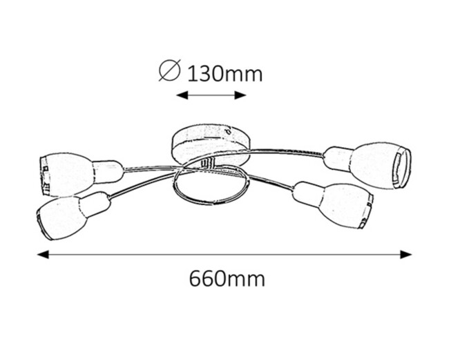 Svietidlo ELITE - E14/4x max. 40W, IP20 - 6063
