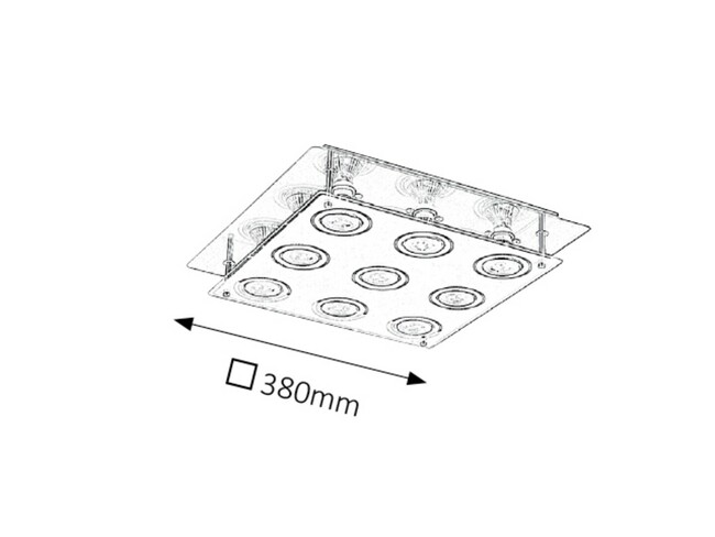 Svietidlo NAOMI - GU10/ 9x MAX 15W, IP20 - 2254