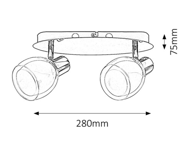 Svietidlo DAVE - E14/2x max. 40W, IP20 - 6836