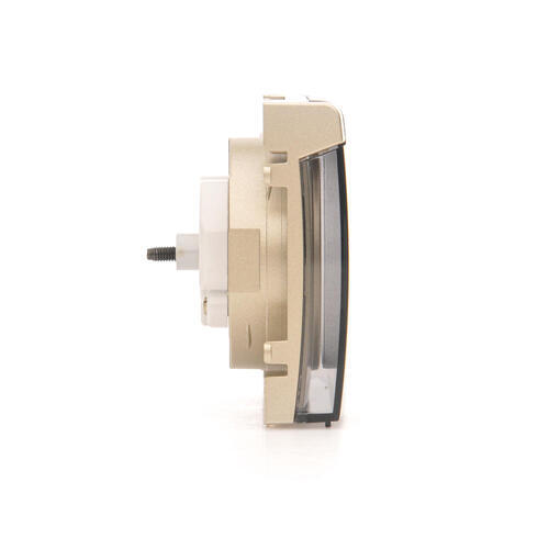 SIMON54 - kryt zásuvky IP44 - transparent, zlatý matný