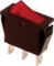 Vypínač kolískový 250V, ON-OFF,červený-podsvetlený