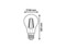 Žiarovka LED-filament E27, 7,2W, 4000K, stmievateľná - 1551