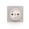 SIMON54 - kryt zásuvky, stieborný matný