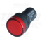 Kontrolka LED, červená, 230V AC/DC, d=22mm