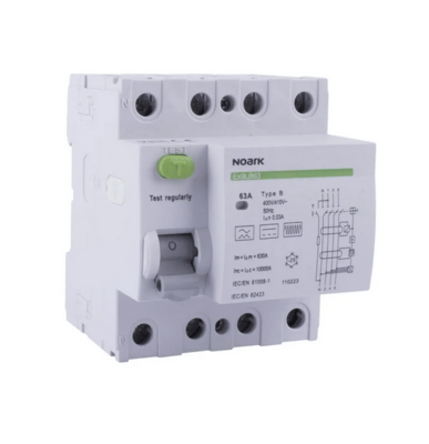 Prúdový chránič NOARK Ex9LB63, 40/3P+N-0,03A, typ  B