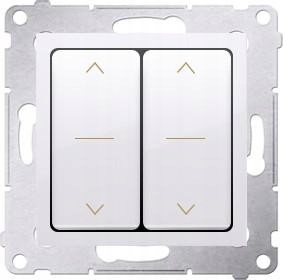 SIMON54 - ovládač žalúzií spín. dvojitý, biely