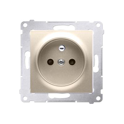 SIMON54 - zásuvka 2P+T, zlatá mat.metal.