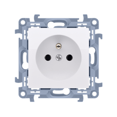 SIMON10 - zásuvka 2P+T, biela