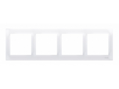 SIMON54 Premium - rámik 4P, biely