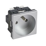 MOSAIC  modul - zásuvka 2P+T hliník