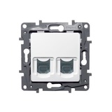 NILOE - zásuvka 2x RJ45, cat. 6, biela STP