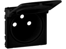 VALENA life - kryt zásuvky IP44, čierny