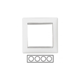 VALENA - rámik 4P, biely + chróm