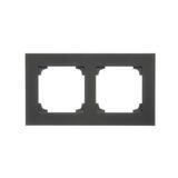 Simon55 Line - Rámček 2- násobný, čierny matný