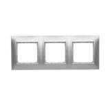 Simon54 Premium - Rámček 3- násobný, stieborný matný
