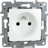 NILOE - zásuvka 2P+T s D.O., biela