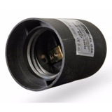 Objímka plastová E27 - čierna