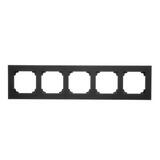 Simon55 Line - Rámček 5- násobný, čierny matný