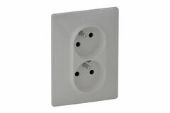 VALENA life - zásuvka 2x2P+T, hliník
