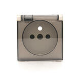 SIMON54 - kryt zásuvky IP44 - transparent, zlatý matný