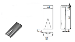 Nerezový klin do podstavca O330