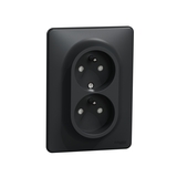 SEDNA DESIGN - zásuvka 2x2P+T, antracit