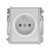 TIME - zásuvka 2P+T, titánová