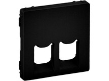 VALENA life - kryt dátovej zásuvky 2xRJ45, čierny