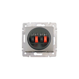 VALENA - zásuvka dvojitá reproduktorová, hliník