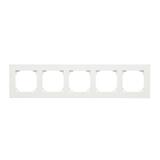 Simon55 Line - Rámček 5- násobný, biely matný