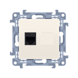 SIMON10 - dátová zásuvka 1xRJ45, cat.5E, krémová
