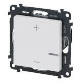 VALENA life - stmievač tlačidlový, biely