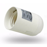 Objímka plastová E27 - biela