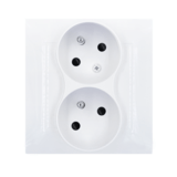 SIMON54 - zásuvka 2x2P+T, biela