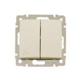 VALENA - vypínač č.:6+6, IP44, béžový