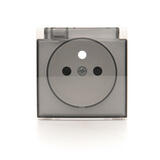 SIMON54 - kryt zásuvky IP44 - transparent, biely