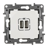 NILOE - zásuvka 2xUSB, biela