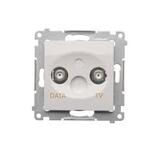 SIMON54 - zás. TV/DATA,koncová, biela