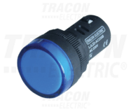 Kontrolka LED, modrá, 230V AC/DC, d=22mm