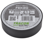 Izolačná páska 18x20m, čierna TRACON