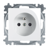 BASIC55 - zásuvka 2P+T, biela