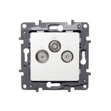 NILOE - zásuvka TV/RD/SAT, biela hviezda