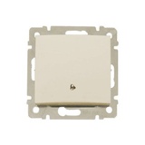 VALENA - vypínač/tlačítko č.:1/0, s piktogramom, zvonček béžový