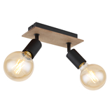 Nástenné svietidlo MARTHA - čierna, E27,IP20 - 54008-2H