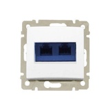 VALENA - zásuvka dátová 2xRJ45 (FTP),kategória 6, biela